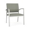 Lesro Newport Wide Guest Chair Metal Frame, Silver, OH Eucalyptus Upholstery NP1201 - alternate 1